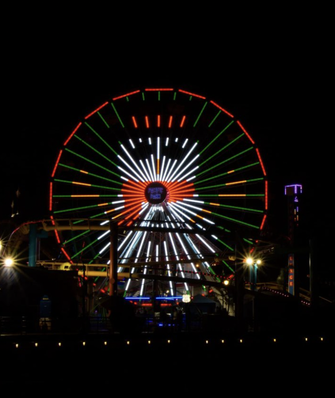 Holiday Ferris Wheel Lighting at Santa Monica Pier Visit Santa Monica